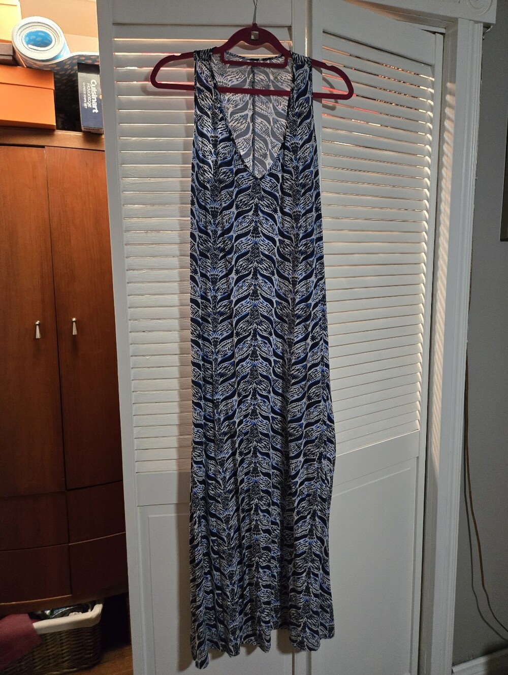Lily Pulitzer Navy and White Interlocking Whale Tail Maxi Dress